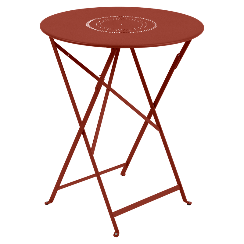 Load image into Gallery viewer, Fermob Floreal Folding Table Ø60 cm in Red Ochre – folding bistro table in powder-coated steel