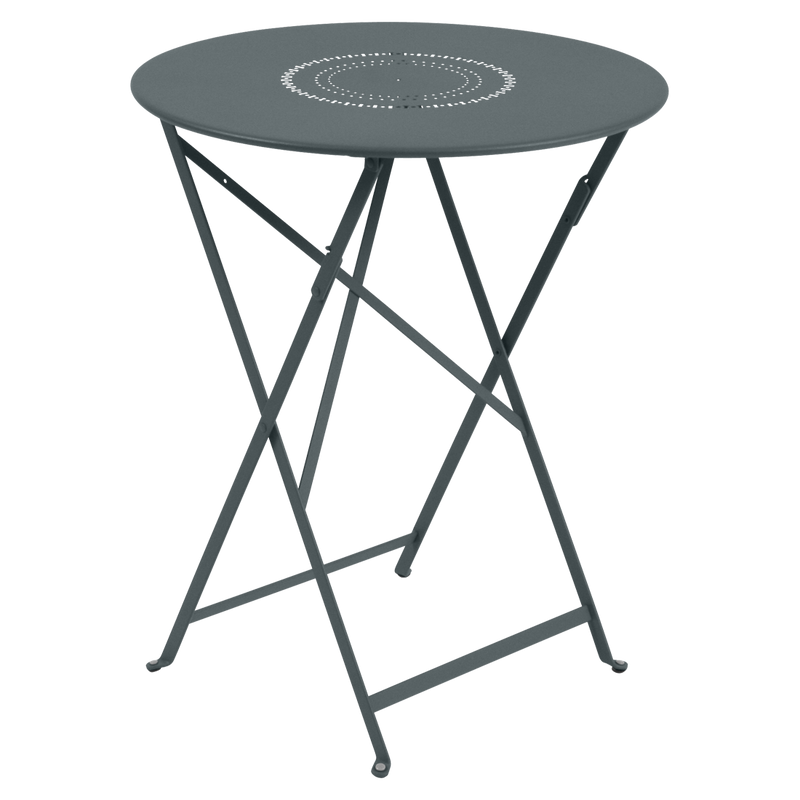 Load image into Gallery viewer, Fermob Floreal Folding Table Ø60 cm in Storm Grey – folding bistro table in powder-coated steel