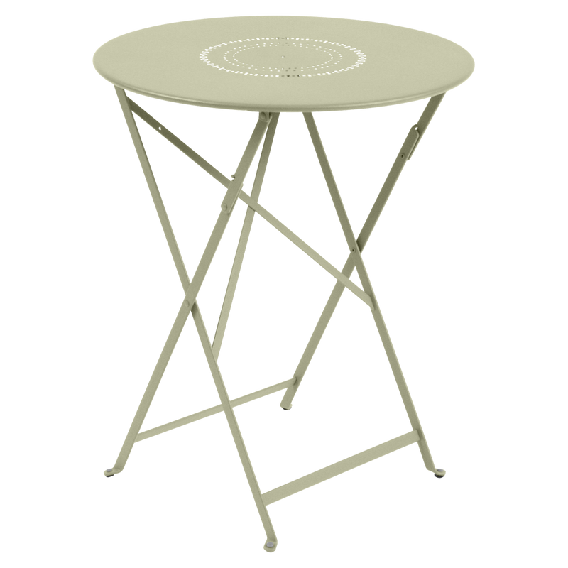 Load image into Gallery viewer, Fermob Floreal Folding Table Ø60 cm in Willow Green – folding bistro table in powder-coated steel