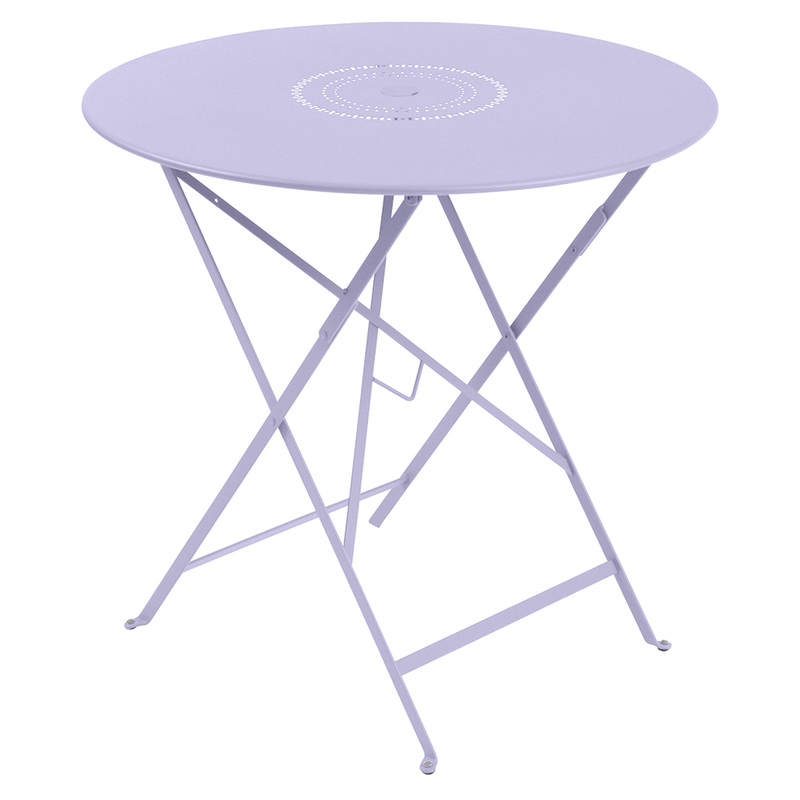 Load image into Gallery viewer, Fermob Floreal Folding Table Ø77 cm in Marshmallow – round folding garden table in powder-coated steel