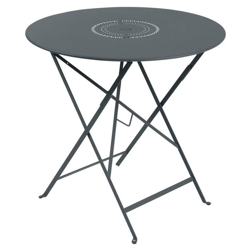 Load image into Gallery viewer, Fermob Floreal Folding Table Ø77 cm in Storm Grey – round folding garden table in powder-coated steel