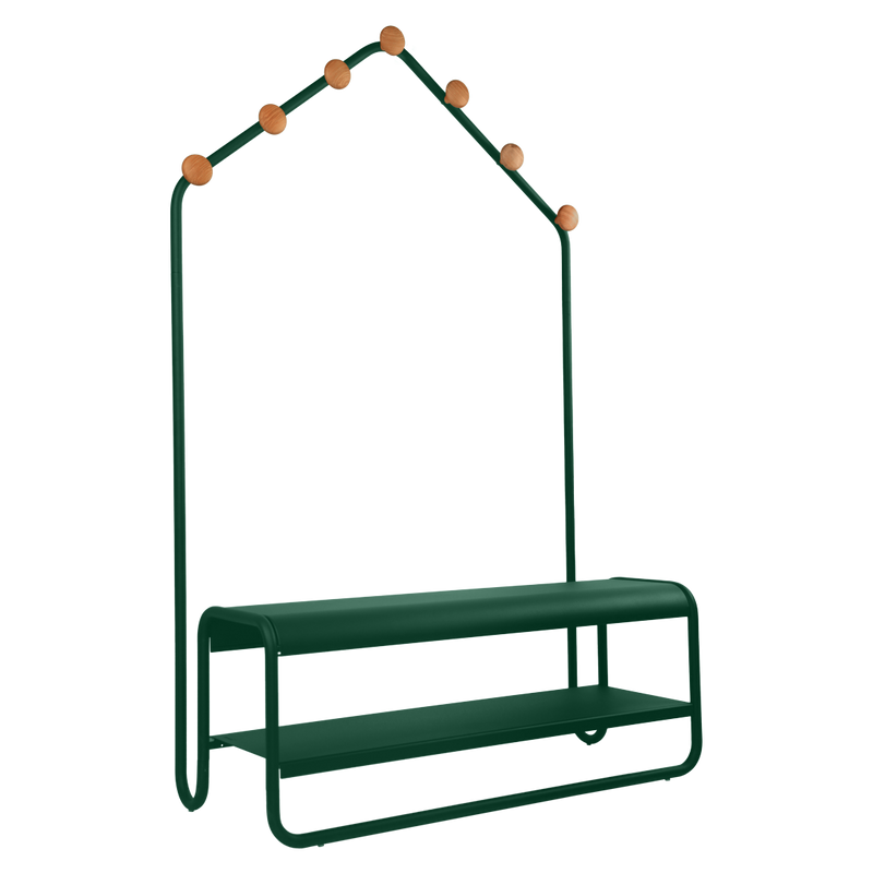 Load image into Gallery viewer, Fermob Funambule Cloakroom Bench in Cedar Green