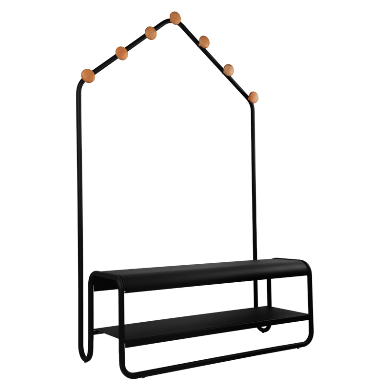 Load image into Gallery viewer, Fermob Funambule Cloakroom Bench in Liquorice