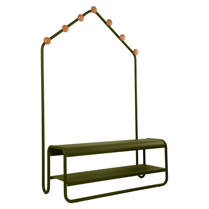 Load image into Gallery viewer, Fermob Funambule Cloakroom Bench in Pesto Green
