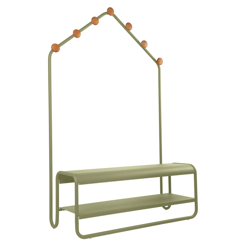 Load image into Gallery viewer, Fermob Funambule Cloakroom Bench in Willow Green
