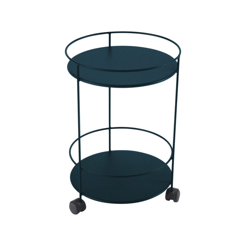 Load image into Gallery viewer, Fermob Guinguette Wheeled Side Table in Acapulco Blue