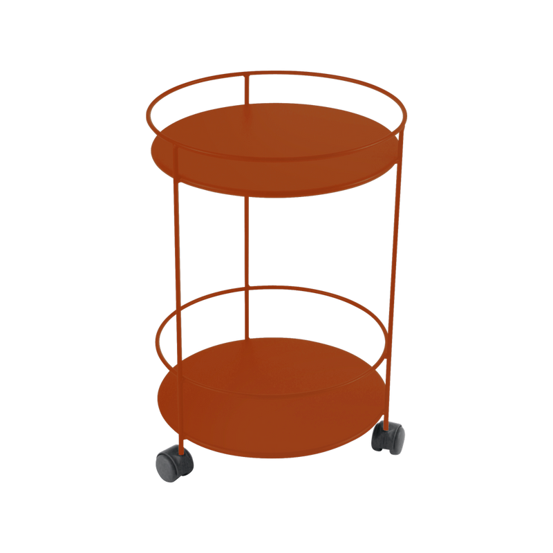 Load image into Gallery viewer, Fermob Guinguette Wheeled Side Table in Candied Orange