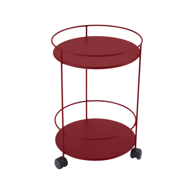 Load image into Gallery viewer, Fermob Guinguette Wheeled Side Table in Chilli
