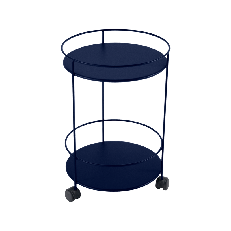 Load image into Gallery viewer, Fermob Guinguette Wheeled Side Table in Deep Blue