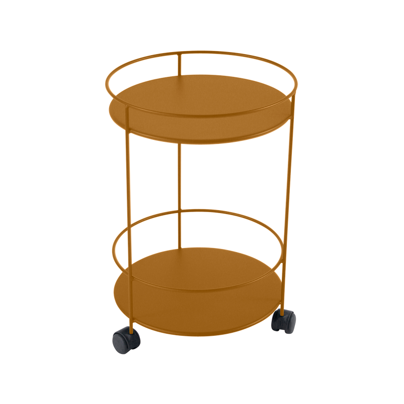 Load image into Gallery viewer, Fermob Guinguette Wheeled Side Table in Gingerbread