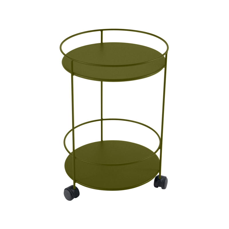 Load image into Gallery viewer, Fermob Guinguette Wheeled Side Table in Pesto Green