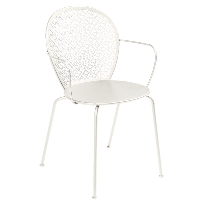 Load image into Gallery viewer, Fermob Lorette Armchair in Clay Grey – romantic metal garden armchair in powder-coated steel