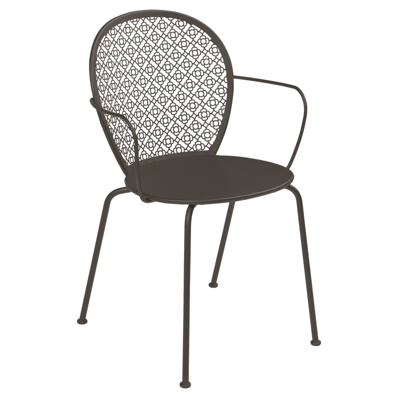Load image into Gallery viewer, Fermob Lorette Armchair in Tonka – romantic metal garden armchair in powder-coated steel