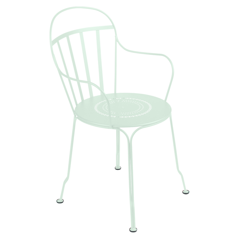 Load image into Gallery viewer, Fermob Louvre Armchair in Ice Mint – stackable metal garden armchair in powder-coated steel