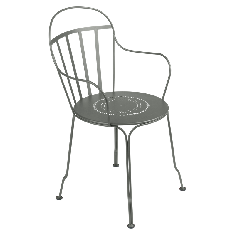 Load image into Gallery viewer, Fermob Louvre Armchair in Rosemary – stackable metal garden armchair in powder-coated steel