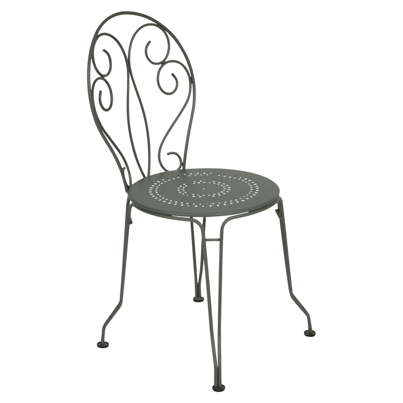 Load image into Gallery viewer, Fermob Montmartre Chair in Rosemary – stackable steel bistro garden chair with scrollwork back