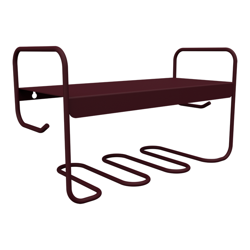 Load image into Gallery viewer, Fermob Picolino Wall Shelf in Black Cherry – metal wall shelf in powder-coated steel