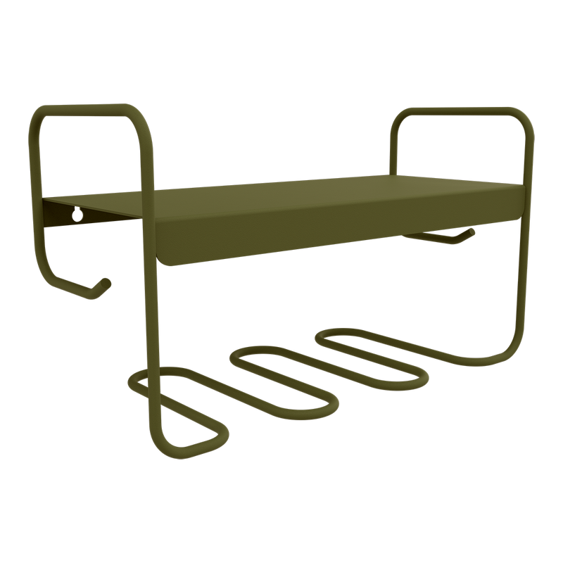 Load image into Gallery viewer, Fermob Picolino Wall Shelf in Pesto Green – metal wall shelf in powder-coated steel