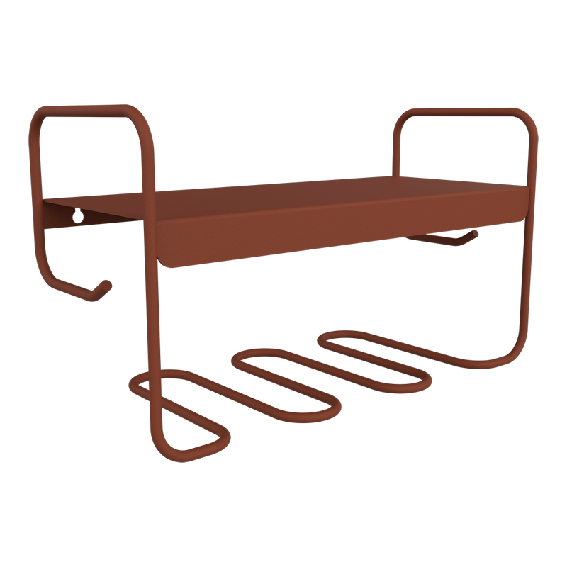 Load image into Gallery viewer, Fermob Picolino Wall Shelf in Red Ochre – metal wall shelf in powder-coated steel
