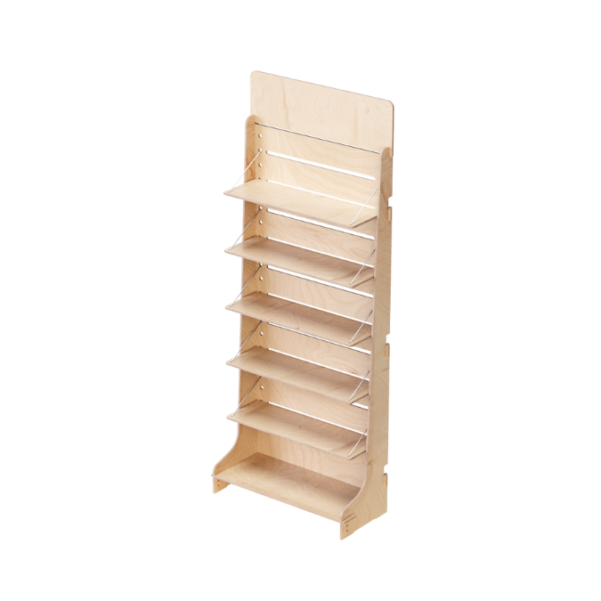 Load image into Gallery viewer, Flexi 600 Adjustable Wooden Display Stand with 6 Shelves