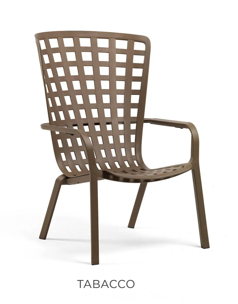 Load image into Gallery viewer, Nardi Folio outdoor chair in Tabacco color, featuring sleek design and comfortable seating for outdoor spaces