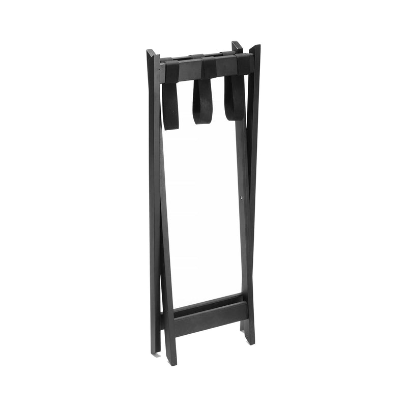 Load image into Gallery viewer, Madeira black teak stand by Fine Dine, measuring 980/830 mm, showcasing sturdy wooden construction and sleek black finish.