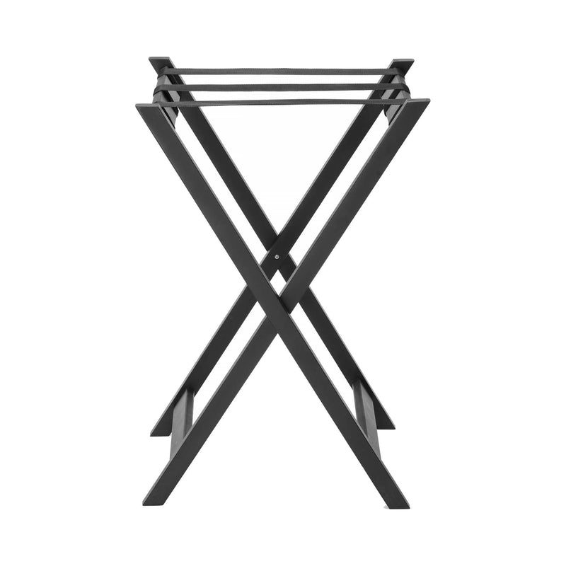 Load image into Gallery viewer, Madeira black teak stand by Fine Dine, measuring 980/830 mm, with a sleek wooden design for supporting tables or furniture.