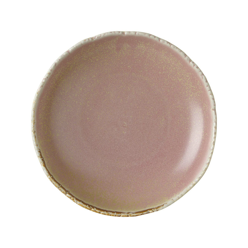 Load image into Gallery viewer, Fine Dine Rosa deep plate, 220mm, showing a stylish ceramic dinner plate with a pink floral design on a white background.