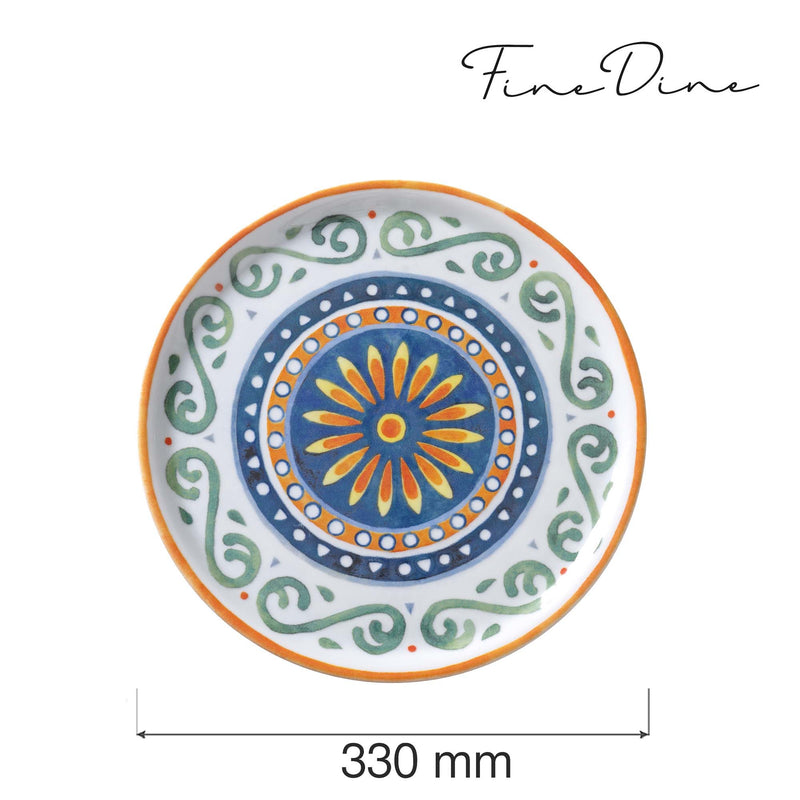 Load image into Gallery viewer, Fine Dine Capri pizza plate, 330mm round ceramic plate with a decorative edge, ideal for serving pizzas.