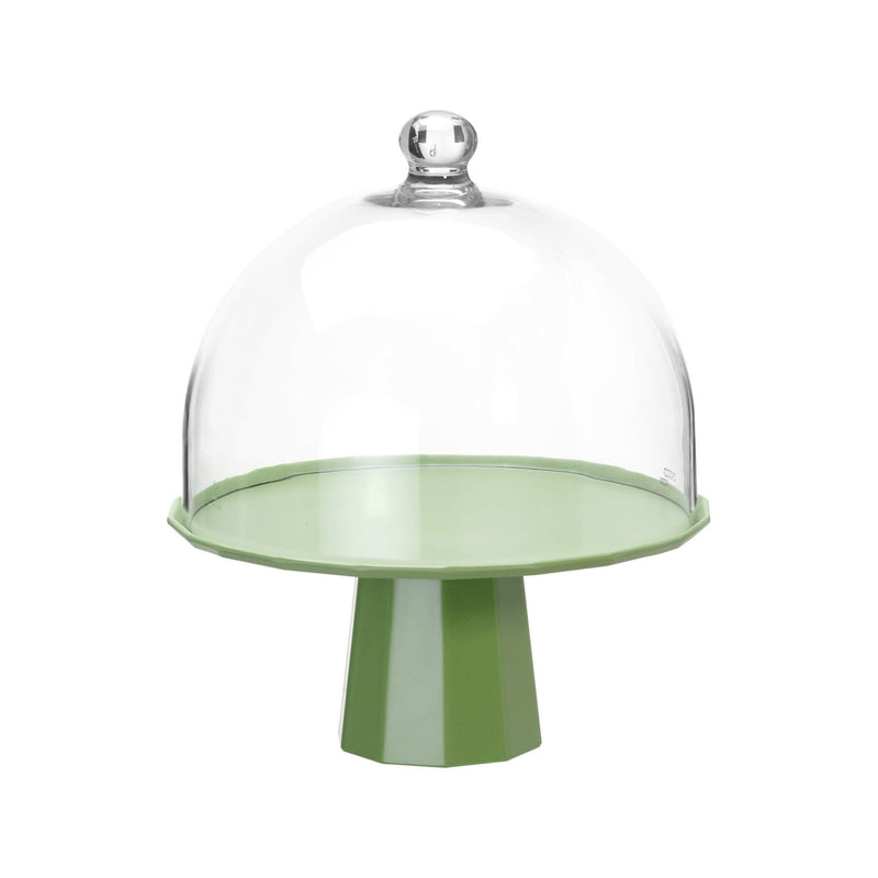 Load image into Gallery viewer, Fine Dine polycarbonate cake stand cover with a 280mm diameter and 220mm height, designed to protect and showcase baked goods.