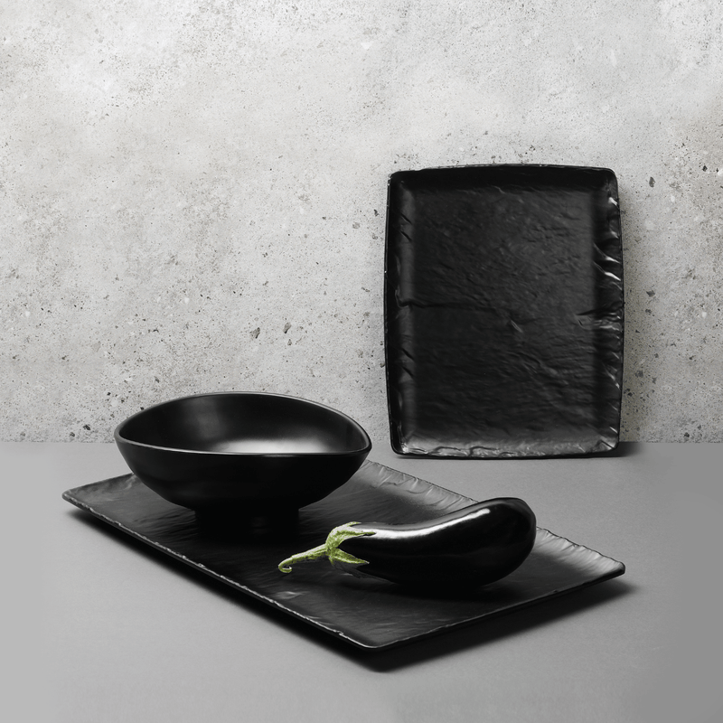 Load image into Gallery viewer, Black Terra Galaxy Bowl by Fine Dine with 260x220x95 mm dimensions, featuring a sleek, modern design perfect for serving.