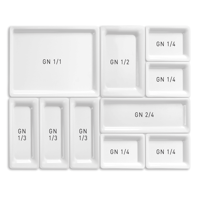 Load image into Gallery viewer, 2/4 GN tray, melamine, white-Melamine GN tray