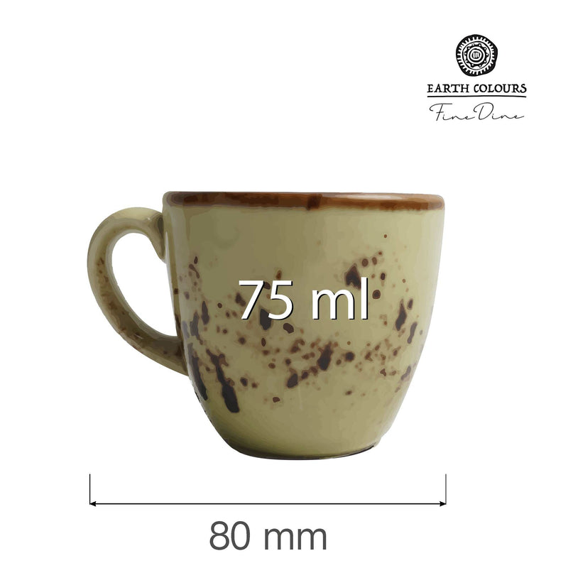 Load image into Gallery viewer, Fine Dine olive espresso cup, 75ml, with a sleek design and green olive color, ideal for serving espresso in elegant style.