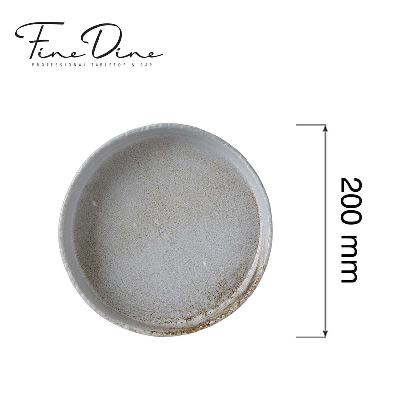 Load image into Gallery viewer, Fine Dine Stark high edge plate with 200mm rim, showcasing a sleek ceramic design perfect for modern table settings.