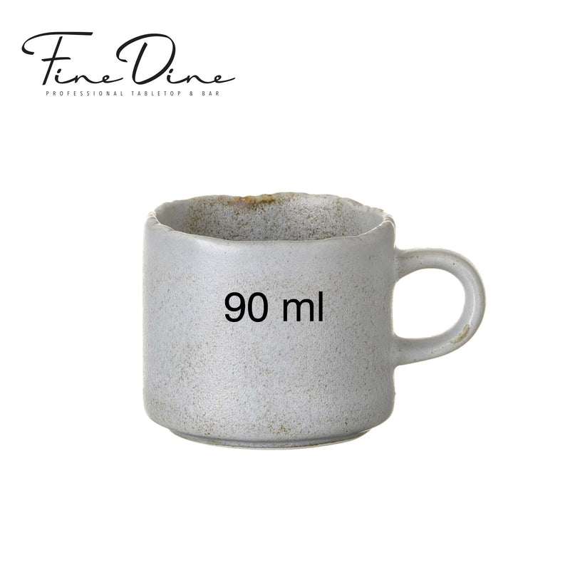 Load image into Gallery viewer, Fine Dine Stark espresso cup, 90ml, white ceramic with a sleek design, perfect for serving espresso shots.