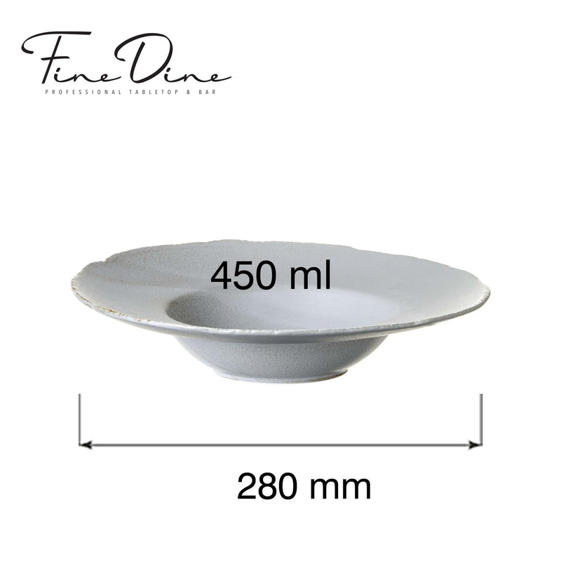 Load image into Gallery viewer, Fine Dine Stark pasta plate, 280mm, with elegant design and smooth ceramic finish, perfect for serving pasta dishes.