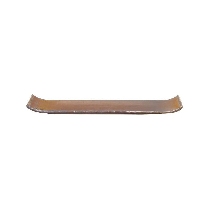 Load image into Gallery viewer, Aurum rectangular plate by Fine Dine, 260x115mm, showcasing a sleek, modern ceramic design on a neutral background.