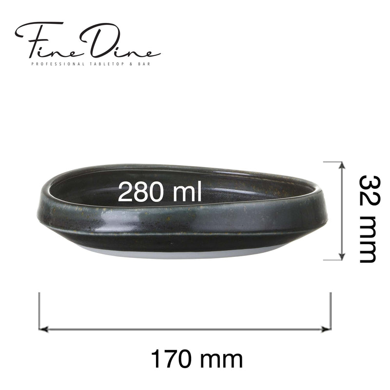 Load image into Gallery viewer, Onyx gourmet plate by Fine Dine, 170mm ceramic plate with a sleek black finish, perfect for elegant dining presentation.