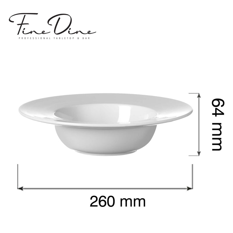 Load image into Gallery viewer, Fine Dine Pure Crema pasta plate, 260mm, showcasing a smooth, elegant porcelain dinner plate with a subtle cream finish.