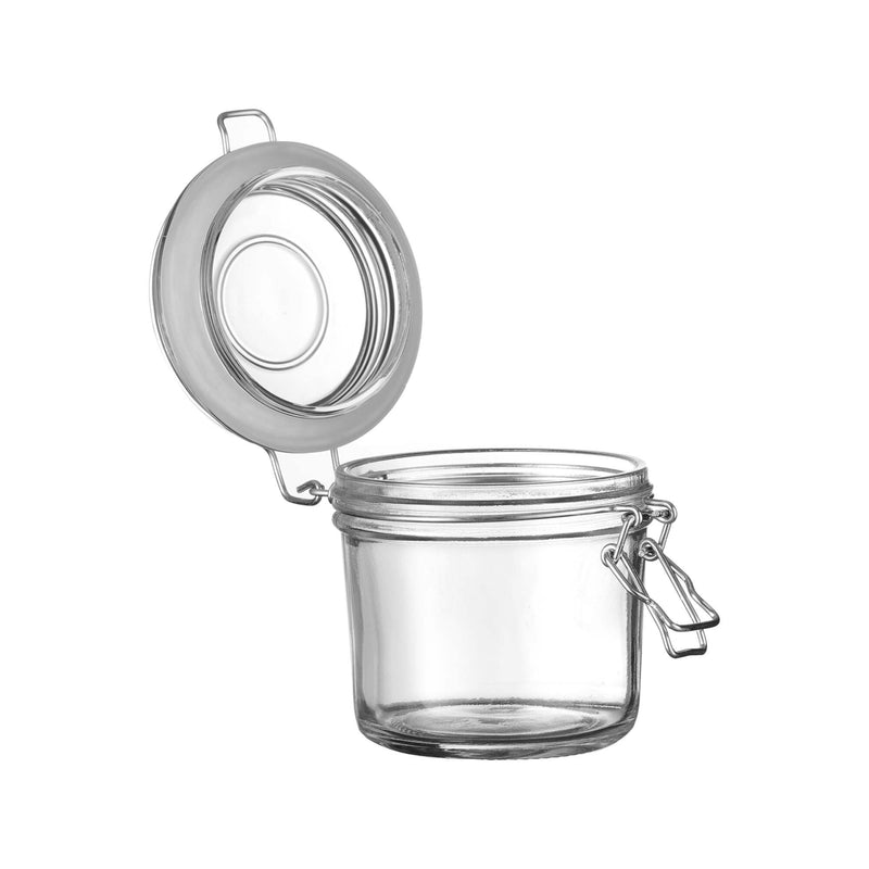 Load image into Gallery viewer, Fine Dine Vision Weck-type preserving jar, 125ml, with glass lid and airtight seal, ideal for food storage and preservation.