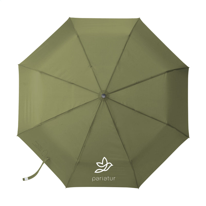 Load image into Gallery viewer, Foldable 21&quot; umbrella pack of 25 Green Custom Wood Designs __label: Multibuy green-foldable-21-umbrella-pack-of-25-53613584220503
