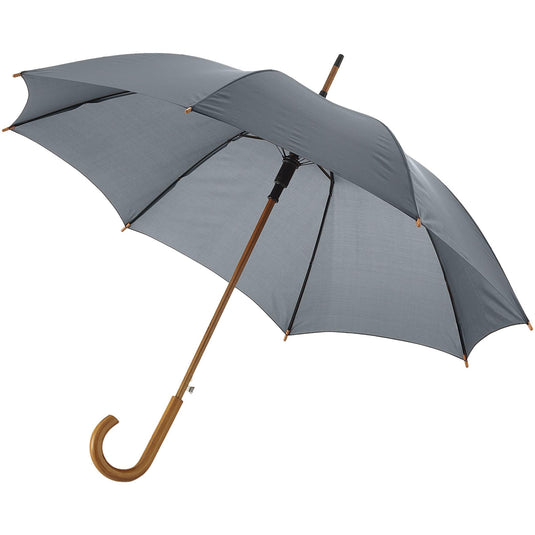 23" Auto open umbrella pack of 25 Custom Wood Designs __label: Multibuy grey-23-auto-open-umbrella-pack-of-25-52690535874903