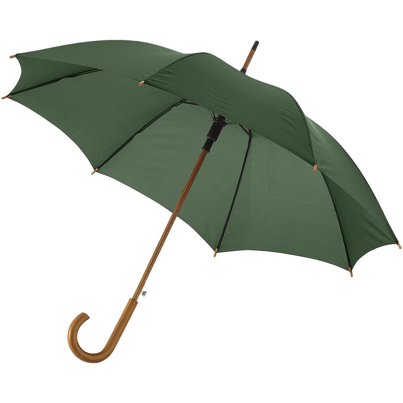 Load image into Gallery viewer, 23&quot; Auto open umbrella pack of 25 Forest Green Custom Wood Designs __label: Multibuy grey-23-auto-open-umbrella-pack-of-25-53613586678103
