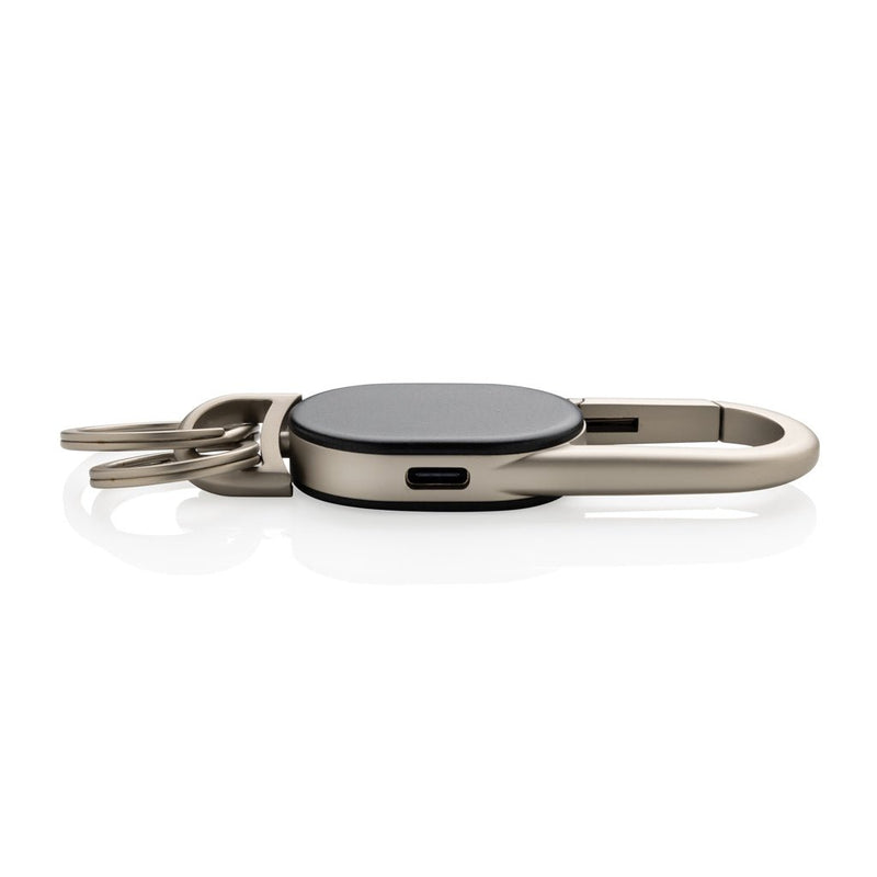 Load image into Gallery viewer, XD Collection Keyfinder Dual keychain with worldwide locating, custom wood design, zinc alloy, for phone and tablet accessories.