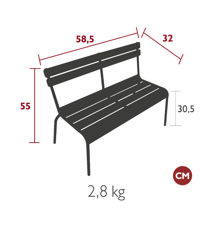 Load image into Gallery viewer, Fermob Luxembourg Kid Bench, a colorful wooden children’s corner contract bench with a smooth finish and sturdy design.