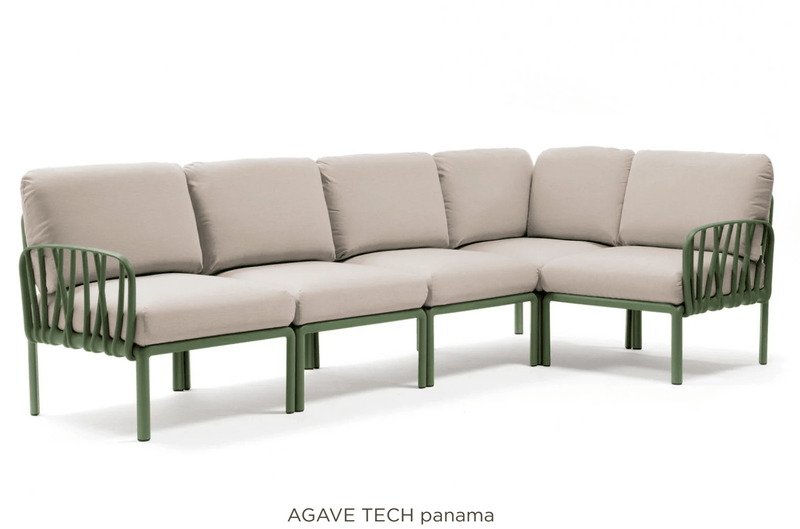 Load image into Gallery viewer, Komodo 5 Modular Outdoor Sofa - Custom Wood DesignsKomodo 5 Modular Outdoor Sofa by Custom Wood Designs, featuring a stylish outdoor Nardi furniture sofa for patio or hotel use.Komodo Nardi Outdoor Sofa24575202969783Agave Tech Panama