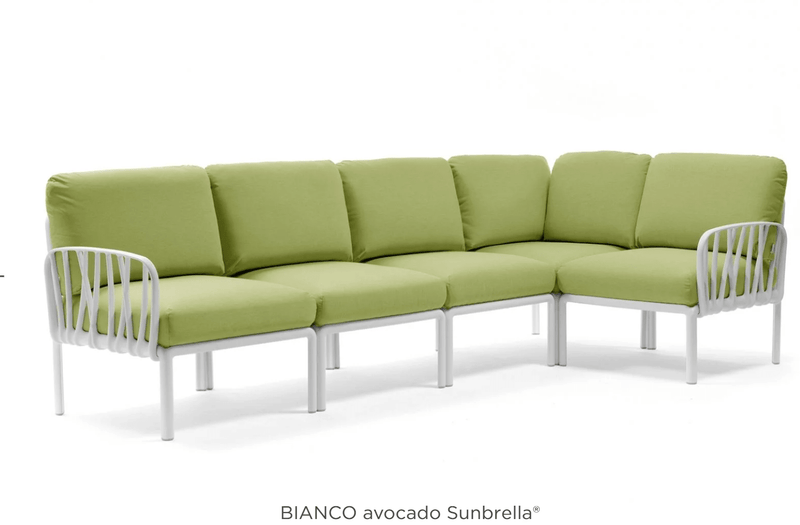 Load image into Gallery viewer, Komodo 5 Modular Outdoor Sofa - Custom Wood DesignsBianco avocado Komodo 5 modular outdoor sofa by Custom Wood Designs, featuring a contemporary design for patio and outdoor spaces.Komodo Nardi Outdoor Sofa24575201942103Bianco Avocado