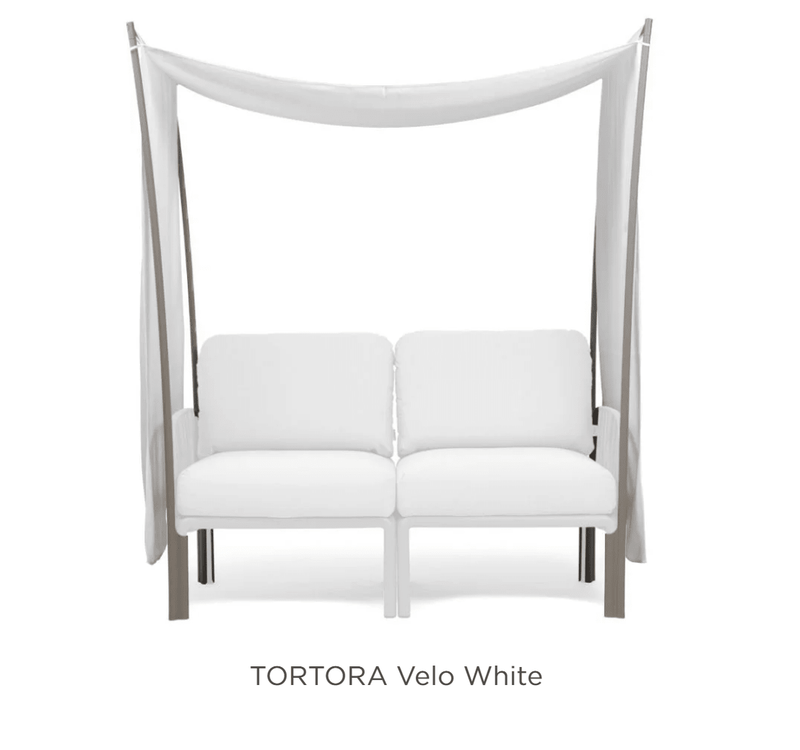 Load image into Gallery viewer, Komodo Ombra 2 Sunshade - Custom Wood DesignsNardi Komodo Ombra 2 sunshade attached to a sofa, providing shade for outdoor patio furniture on a sunny day.Komodo Accesories Sofa Nardi24575207460535Tortora