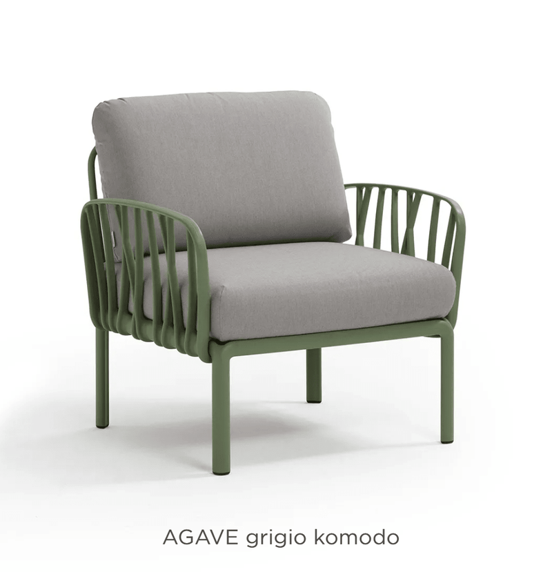 Load image into Gallery viewer, Komodo Poltrona Modular Outdoor Armchair for Sofa - Custom Wood DesignsNardi Komodo outdoor modular armchair by Custom Wood Designs with agave Sunbrella fabric, part of the outdoor sofa collection.Nardi Outdoor Sofa Poltrona24575216661591Agave Avocado Sunbrella