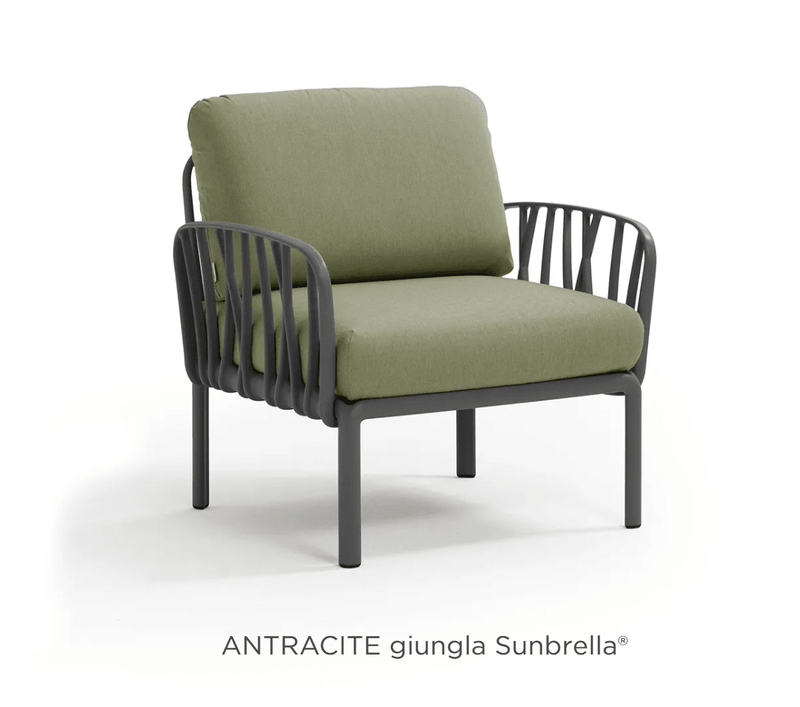 Load image into Gallery viewer, Komodo Poltrona Modular Outdoor Armchair for Sofa - Custom Wood DesignsNardi Komodo outdoor armchair, modular Poltrona for sofa, in antracite Sunbrella fabric, designed by Custom Wood Designs.Nardi Outdoor Sofa Poltrona24575215766679Antracite Giugla Sunbrella